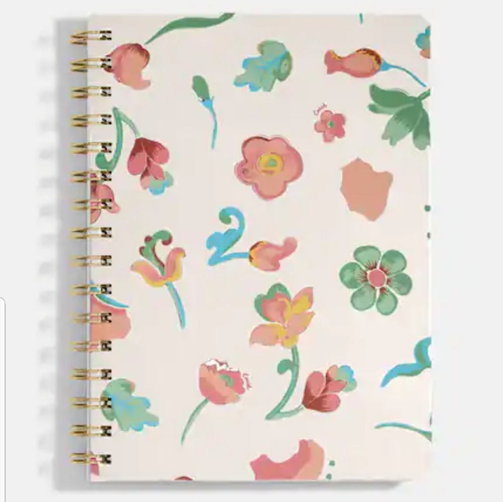 Coach Spiral Notebook With Dreamy Land Floral Print